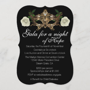 Masquerade Fundraising Gala Invitation