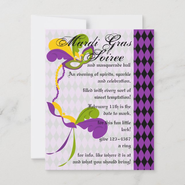 Masquerade Gala Invitation (Front)