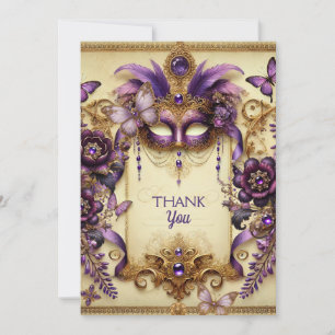 Masquerade Garden Romance   BellaVille Bridal Invitation