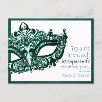 Masquerade Green Mask | Mardi Gras Christmas Party