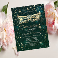 Masquerade,Green Stars  Quinceañera 