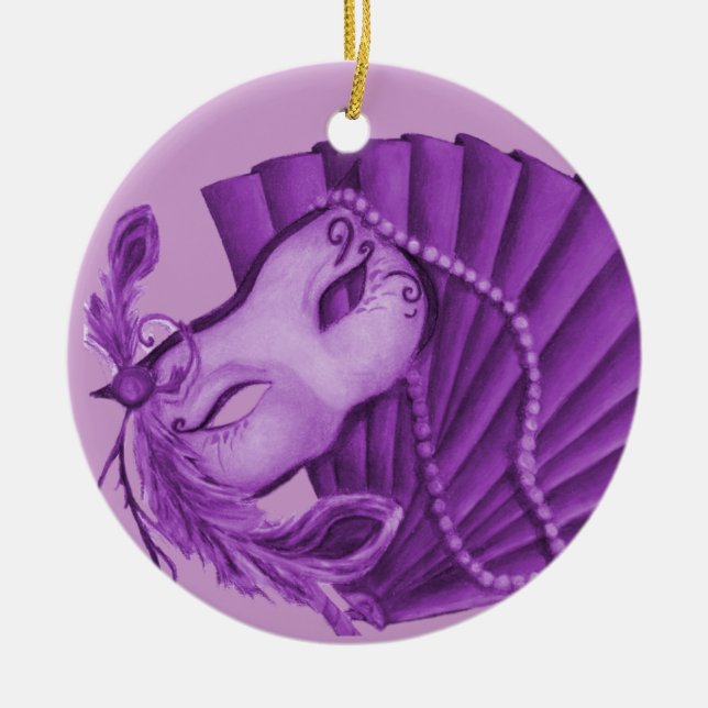 Masquerade in Violet Ornament (Front)