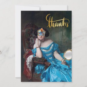 Masquerade Just Posh Happy birthday Thank You Card