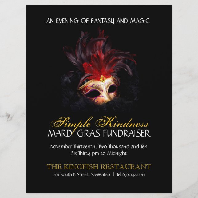 Masquerade | Mardi Gras Flyer (Front)