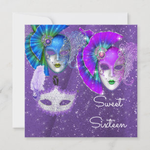 Masquerade, Mardi Gras Sweet Sixteen, Invitation