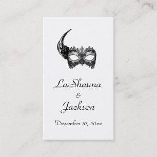 "Masquerade Mask" - Black w/ Lace Business Card