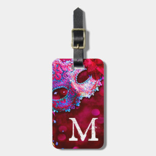 Masquerade Mask Costume Hallo Monogram Luggage Tag