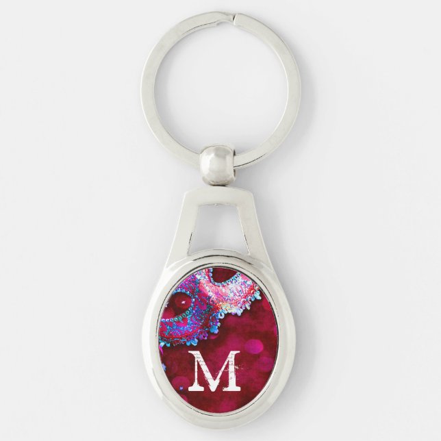 Masquerade Mask Costume Halloween Mardi Key Chain (Front)
