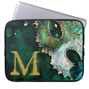 Masquerade Mask Costume Monogram 15" Laptop Case
