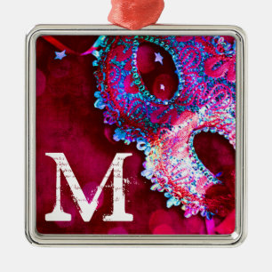 Masquerade Mask Costume Monogram Initial Ornament