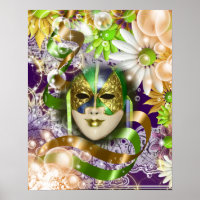 Masquerade mask venetian green purple