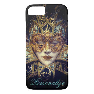 Masquerade mask Victorian elegant gothic gold iPhone 8/7 Case