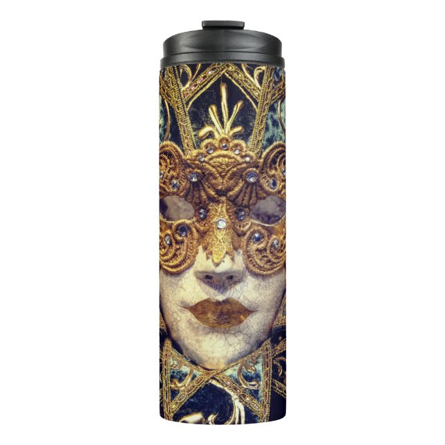 Masquerade mask Victorian elegant gothic Thermal Tumbler (Front)