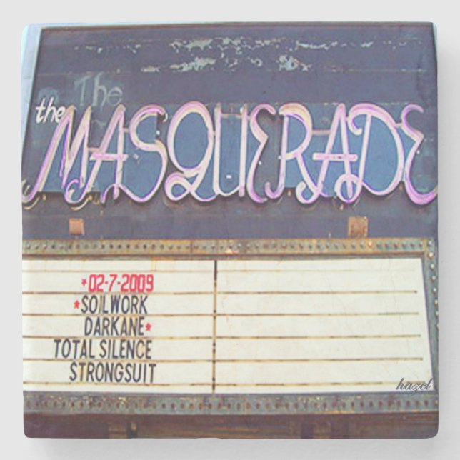 Masquerade, Masquerade Atlanta, Masquerade Stone Coaster (Front)
