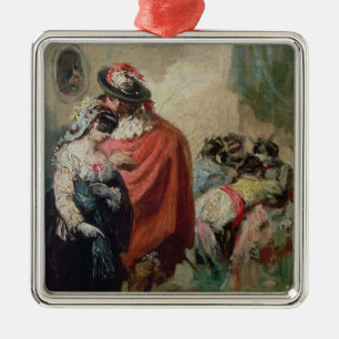 Masquerade Metal Tree Decoration