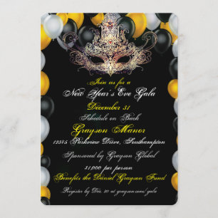 Masquerade New Year's Eve Gala Invitation