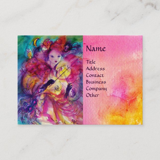 MASQUERADE NIGHT Music,Decor,Theatre Artist Business Card (Front)