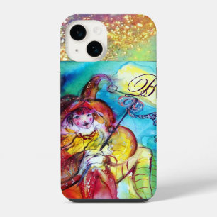 MASQUERADE NIGHT / RED YELLOW JESTER MONOGRAM iPhone 14 CASE