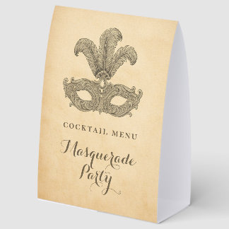 Masquerade Party Cocktail Menu