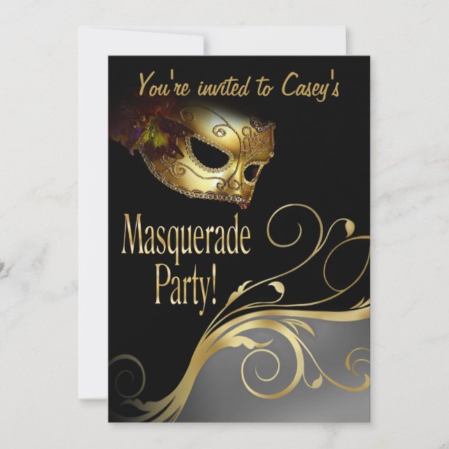 Masquerade Party Invitation (Front)
