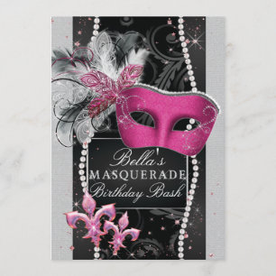 Masquerade Party Invitations, Mis Quince Anos Invitation