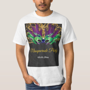 Masquerade Party Magical Night Green Purple Gold T-Shirt
