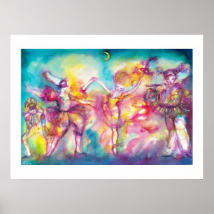 MASQUERADE PARTY,Mardi Gras Masks,Dance,Music Poster