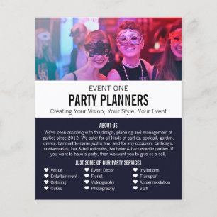 Masquerade Party, Party Event Planner Advertising Flyer