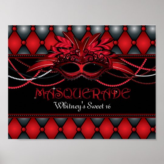 Masquerade Party Poster Zazzle Co Uk