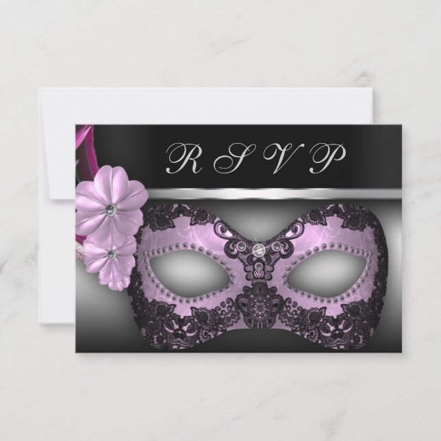 Masquerade Party RSVP Invite (Front)