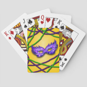 Masquerade Purple Mask Playing Cards