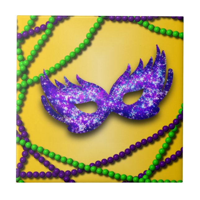Masquerade Purple Mask Tile (Front)
