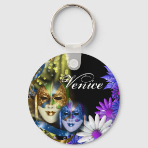 Masquerade quinceanera Venetian masks Key Ring