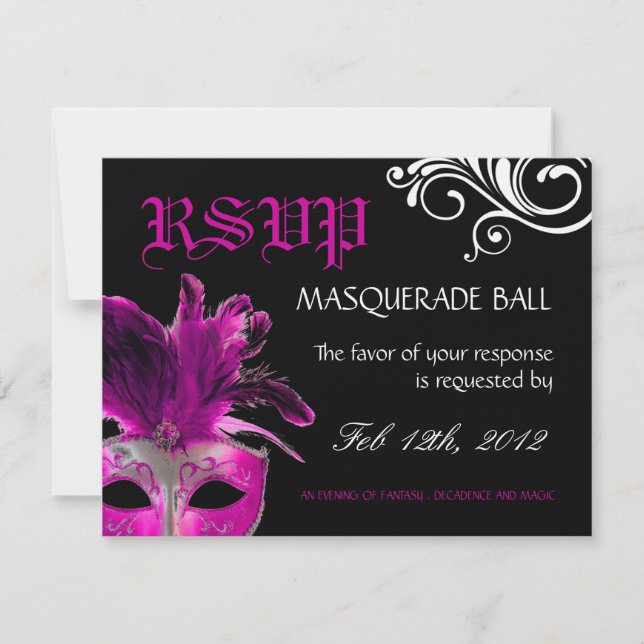 Masquerade Reply Cards (Front)
