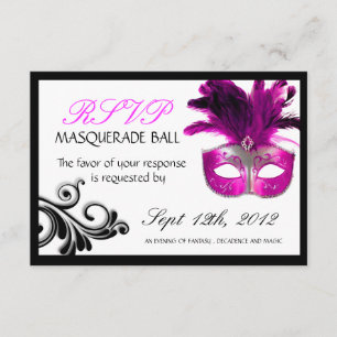 Masquerade Reply Cards 3.5" X 5"