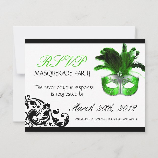 Masquerade RSVP Cards (Front)