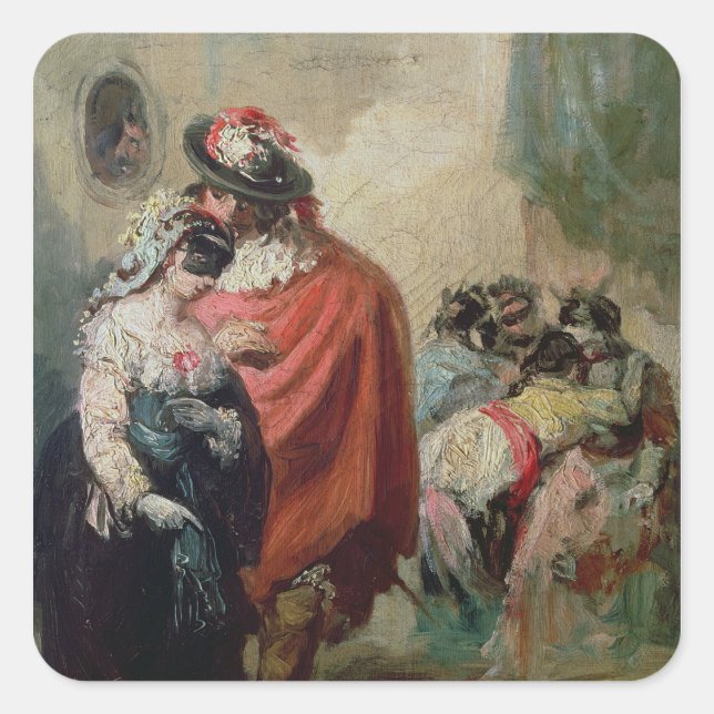 Masquerade Square Sticker (Front)