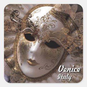 Masquerade Square Sticker