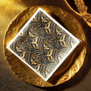 Masquerade Sweet 16 Beads Masks Black ID1032 Napkin