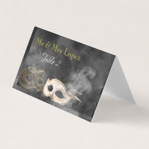 Masquerade Table Seating Card