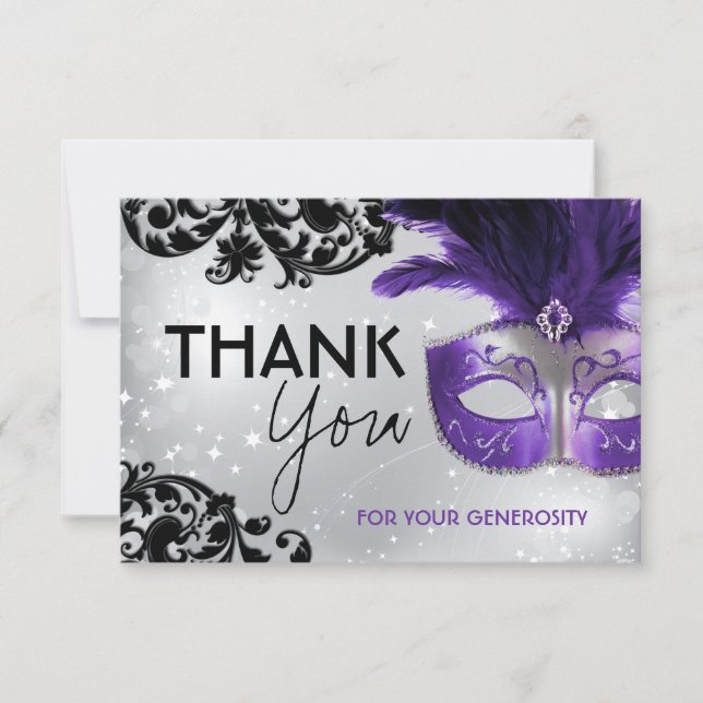 Masquerade Thank You Cards (Front)