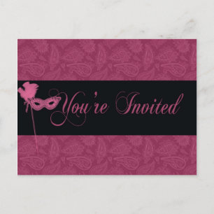 Masquerade  Theatrical Invitation Postcard