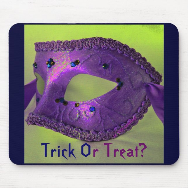 "Masquerade" Trick Or Treat Mousepad- Customisable Mouse Mat (Front)