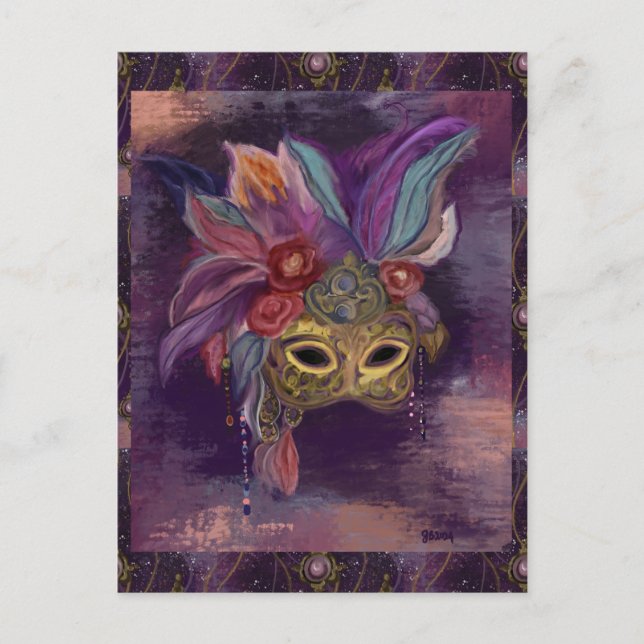 MASQUERADE VENICE  ART      POSTCARD (Front)