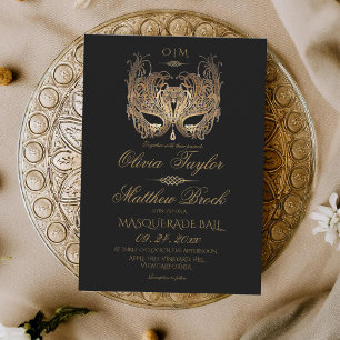  Masquerade Wedding  Invitation