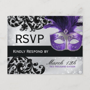 Masquerade Wedding RSVP Cards