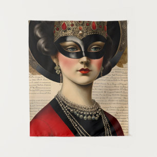 Masquerade Woman Tapestry