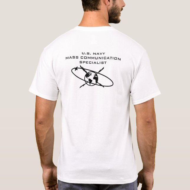 Mass Communication Specialist Men's Basic T-Shirt (Back)