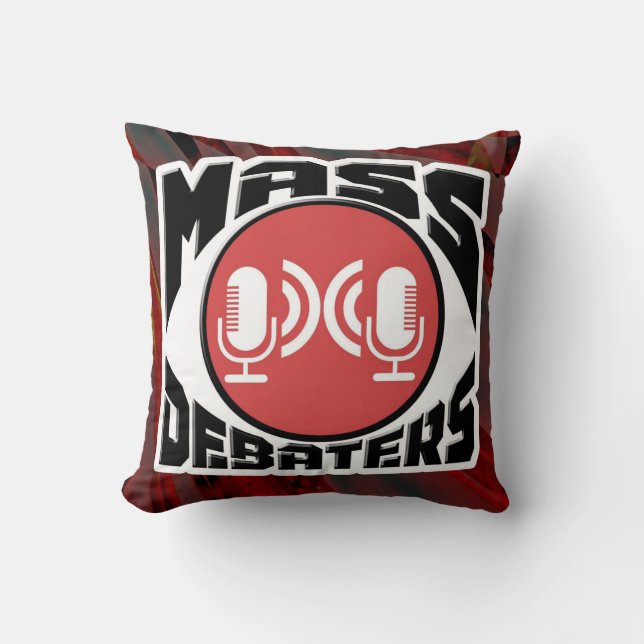 Mass-debaters Podcast Pillow (Front)