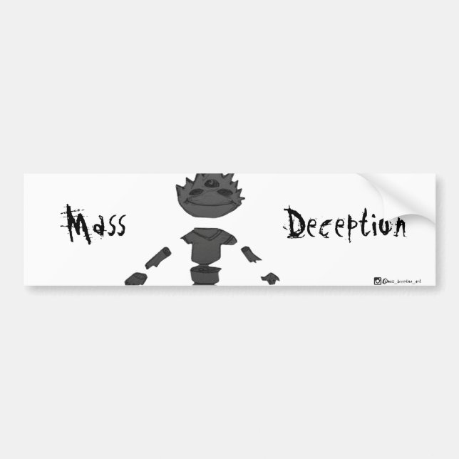 Mass Deception Bumper Sticker (Front)